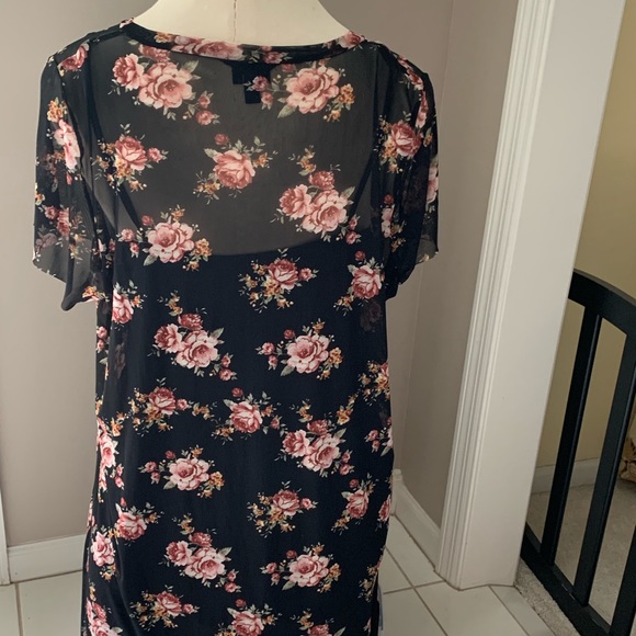 Torrid 2x Floral Print Mesh Tee Dress - Picture 6 of 7